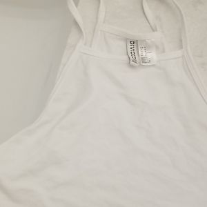 White halter crop top